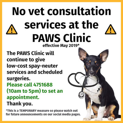 VET SERVICES: Does PAWS offer vet services? - Philippine Animal Welfare  Society (PAWS) - FREQUENTLY ASKED QUESTIONS (FAQS)