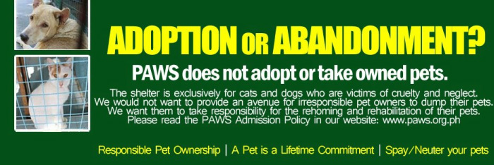 Philippine Animal Welfare Society (PAWS) - FREQUENTLY ASKED QUESTIONS  (FAQS) - PAWS FREQUENTLY ASKED QUESTIONS